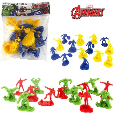 BONECO HEROIS MINIATURAS COM 14 PECAS VINGADORES/AVENGERS