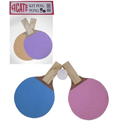 RAQUETE DE PING PONG COM 2 PECAS + BOLINHA