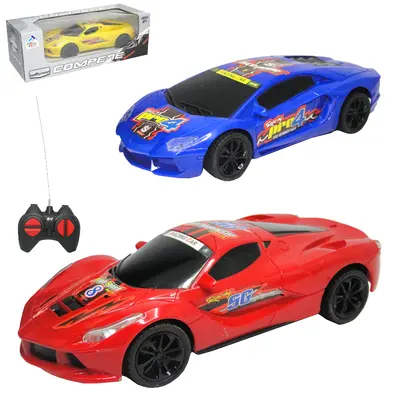 CARRO COM CONTROLE REMOTO SEM FIO COMPETE 7 FUNCOES COM LUZ A PILHA NA CAIXA