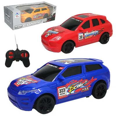 CARRO COM CONTROLE REMOTO SEM FIO COMPETE 7 FUNCOES COM LUZ A PILHA NA CAIXA