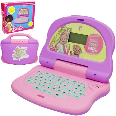 LAPTOP BARBIE CHARM TECK ATIVIDADES BILINGUE PORTUGUES E INGLES A PILHA