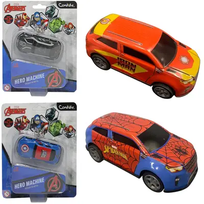 CARRO DE METAL A FRICCAO PULL BACK VINGADORES / AVENGERS CRT
