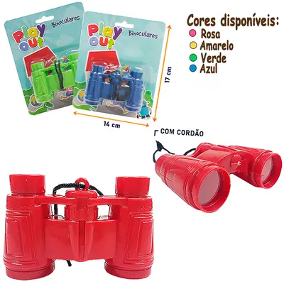BINOCULO INFANTIL 9,5X6X3CM NA CARTELA