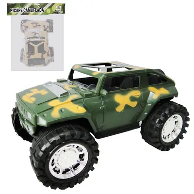 CARRO JEEP A FRICCAO MILITAR PICAPE CAMUFLADA NA SOLAPA