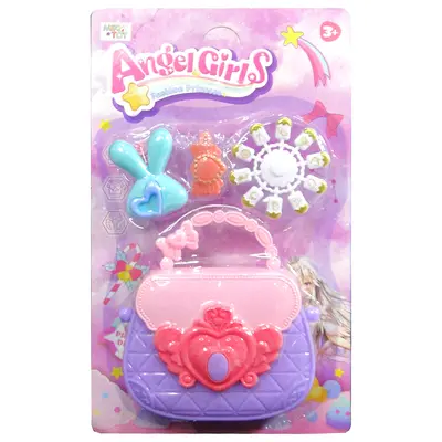 KIT BELEZA INFANTIL COM BOLSA + ACESSORIOS ANGEL GIRLS 4 PECAS