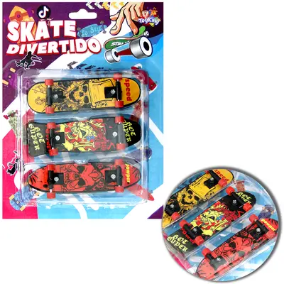 SKATE DE DEDO DIVERTIDO COM 3 PECAS
