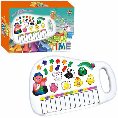 TECLADO / PIANO MUSICAL INFANTIL FUN TIME COM LUZ A PILHA