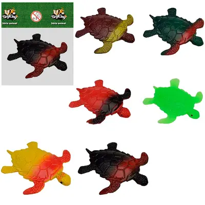 ANIMAL TARTARUGA DE PVC EMBORRACHADO 9X8,5CM