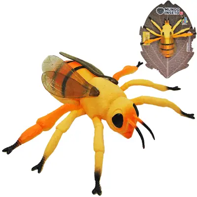 ANIMAL ABELHA DE PVC MUNDO INSETO 21X16CM