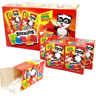 ESTALOS PANDA SUPER EFEITO COM 50 CAIXINHAS COM 10 PECAS