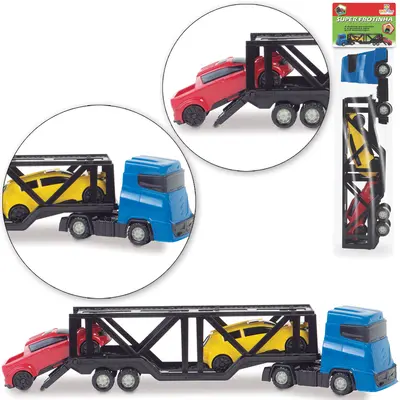 CAMINHAO CEGONHEIRA COM 2 CARROS SUPER FROTINHA RODA LIVRE