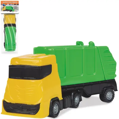 CAMINHAO COLETA DE LIXO SUPER FROTINHA RODA LIVRE 21,5X10X7CM