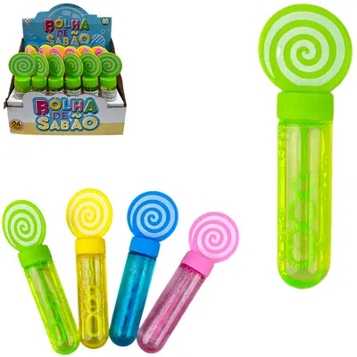 LANCA BOLHA DE SABAO NO TUBO CANDY 14CM DP PLAY