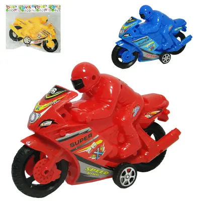 MOTO COM BONECO SUPER SPEED KING RODA LIVRE 18X12,5X6CM