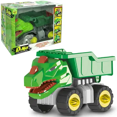 CAMINHAO DINOSSAURO REX CACAMBA / BASCULANTE DINO CONSTRUCTION RODA LIVRE 39X23X23CM