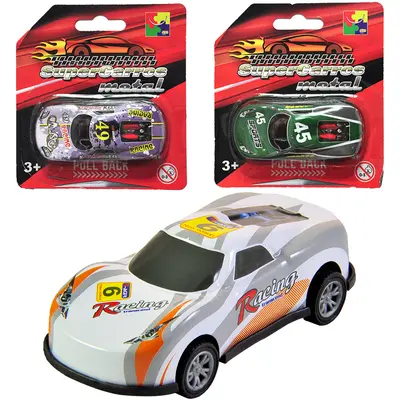CARRO DE METAL A FRICCAO PULL BACK SUPER CARROS CRT