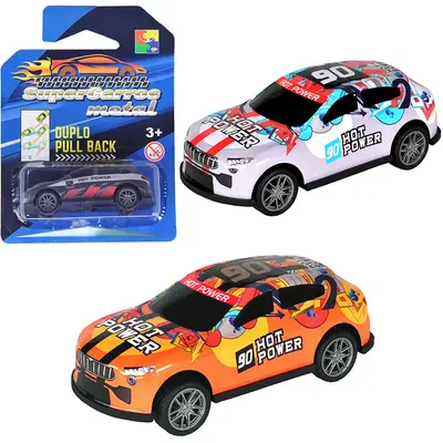 CARRO DE METAL A FRICCAO PULL BACK SUPER CARROS HOT POWER CRT