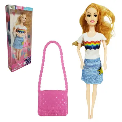 BONECA GIRL BEAUTY ARTICULADA COM BOLSA