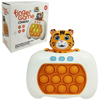 BRINQUEDO FINGER GAME POP IT TIGRE COM SOM E LUZ A PILHA