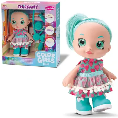 BONECA THIFFANY COLOR GIRLS DODOI COM ESTETOSCOPIO + ACESSORIOS 4 PECAS