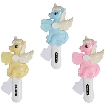 MINI VENTILADOR DE MAO A FRICCAO UNICORNIO MAGIC UNICORN 18,5X9CM