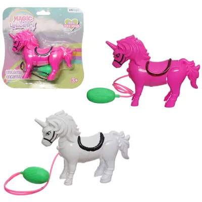 UNICORNIO DE PLASTICO COM MOVIMENTO A BOMBA MAGIC UNICORN