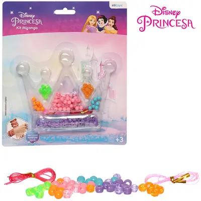 KIT BELEZA/BIJUTERIA INFANTIL PRINCESAS COM 125 MICANGAS