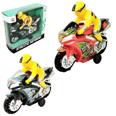 MOTO A FRICCAO COM BONECO ATHLETIC AUTOBIKE 18X15X6,5CM