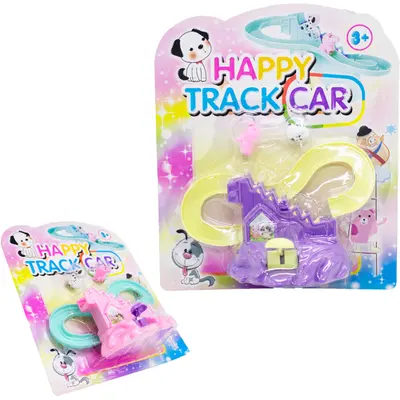 PISTA / ELEVADOR COM PET CACHORRO / PORCO HAPPY TRACK CAR