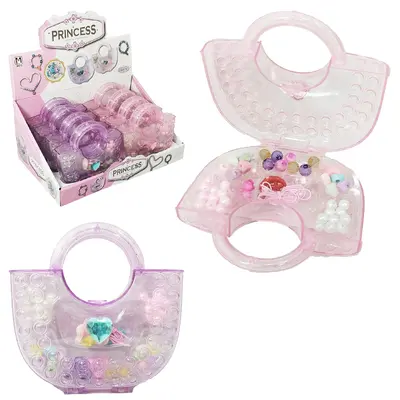 KIT BELEZA / BIJUTERIA INFANTIL COM MICANGAS PRINCESS NO ESTOJO DP PLAY