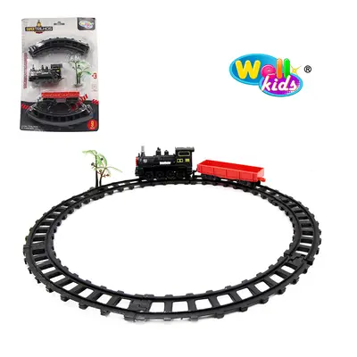 TREM LOCOMOTIVA DE CONSTRUCAO COM TRILHO SUPER TRILHOS A PILHA 9 PECAS