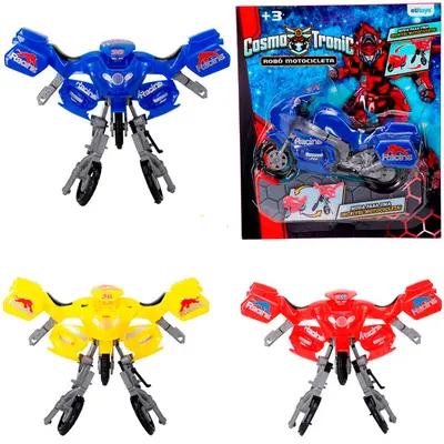 MOTO TRANSFORME ROBO COSMO TRONIC COLORS NA CARTELA