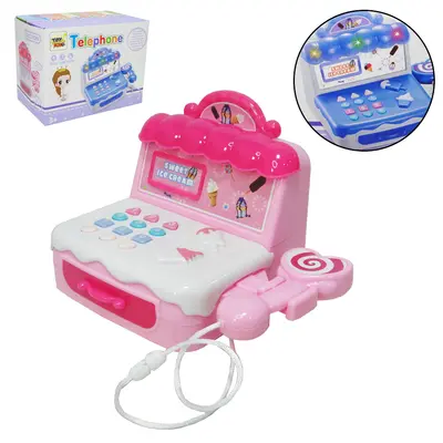 TELEFONE MUSICAL INFANTIL TELEPHONE COM LUZ A PILHA NA CAIXA