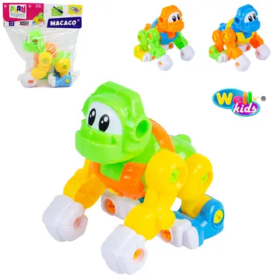 MACACO MONTA E DESMONTA DIDATICO COM ACESSORIOS PLAY MONTE 4 PECAS