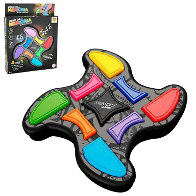 JOGO DA MEMORIA BUMERANGUE 4 EM 1 COM SOM E LUZ A PILHA