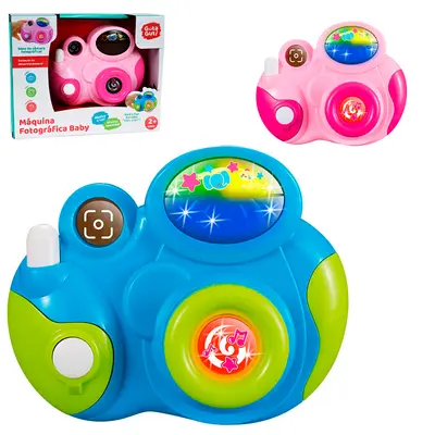 CAMERA MAQUINA FOTOGRAFICA BABY MUSICAL INFANTIL COM LUZ A PILHA
