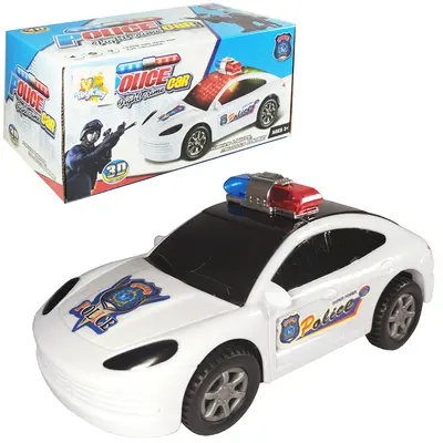 CARRO BATE E VOLTA POLICIA POLICIA FIGHT CRIME CAR COM SOM E LUZ A PILHA