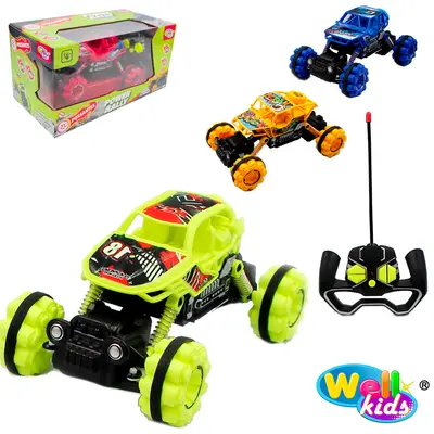 CARRO COM CONTROLE REMOTO SEM FIO FRICTION POSSANTES 7 FUNCOES A PILHA
