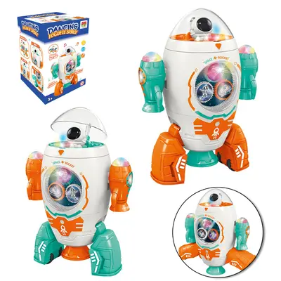 FOGUETE SPACE DANCING 360º BATE E VOLTA COM ASTRONAUTA + SOM E LUZ A PILHA