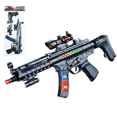 PISTOLA / METRALHADORA SPECIAL FORCE COM LASER + SOM E LUZ A PILHA