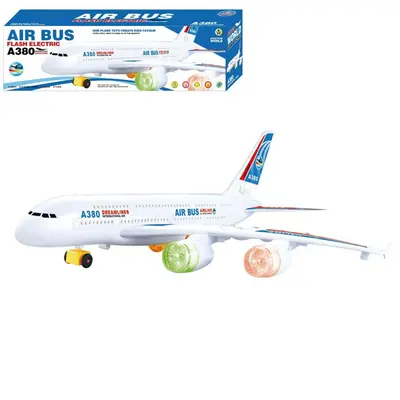 AVIAO BATE E VOLTA AIRBUS A380 COM SOM E LUZ A PILHA