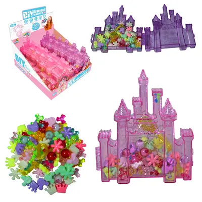 KIT BELEZA / BIJUTERIA INFANTIL COM MICANGAS NO ESTOJO CASTELO DP PLAY