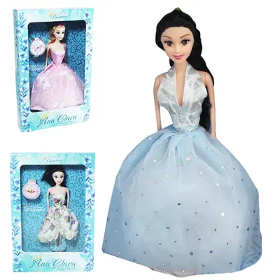 BONECA ANA CLARA UMA LINDA PRINCESA COM VESTIDO
