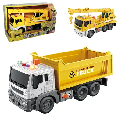 CAMINHAO CONSTRUCAO A FRICCAO POWER TRUCK COM SOM E LUZ A BATERIA