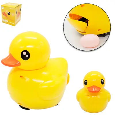 PATO BATE E VOLTA BOTA OVO DUCK COM SOM E LUZ A PILHA
