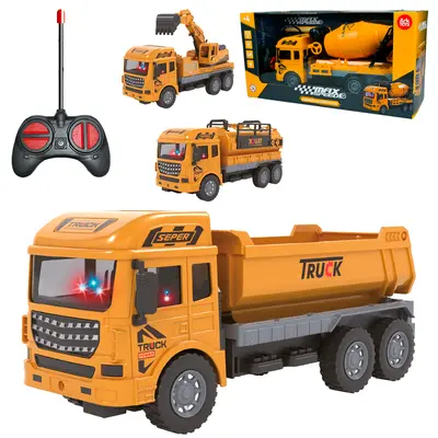 CAMINHAO BETONEIRA COM CONTROLE REMOTO SEM FIO MAX SPEED 7 FUNCOES COM LUZ A PILHA