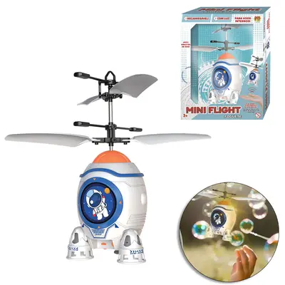 FOGUETE DRONE COM SENSOR DE APROXIMACAO RECARREGAVEL USB + LUZ