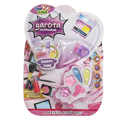 ESTOJO DE MAQUIAGEM COM SOMBRA + BATOM E ACESSORIOS PARA BONECA BORBOLETA TOP KIDS