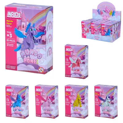 BLOCOS DE MONTAR INBLOX MUNDO UNICORNIO / PONEY ENCANTADO TLEG DP PLAY