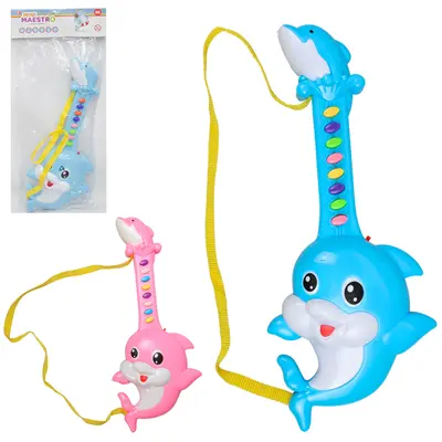 GUITARRA MUSICAL INFANTIL GOLFINHO MINI MAESTRO A PILHA
